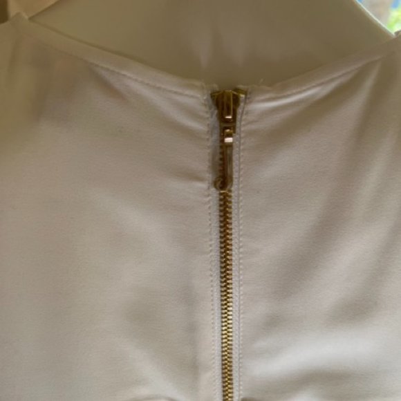White Juicy Couture Eyelet Peplum Top size 6 - Picture 5 of 10